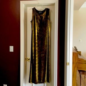 Gold/black tank dress